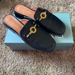 Buckle Decor Flat Mules